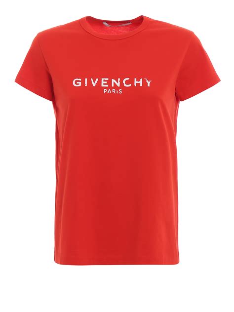 givenchy t shirt white red|givenchy graphic crewneck t shirt.